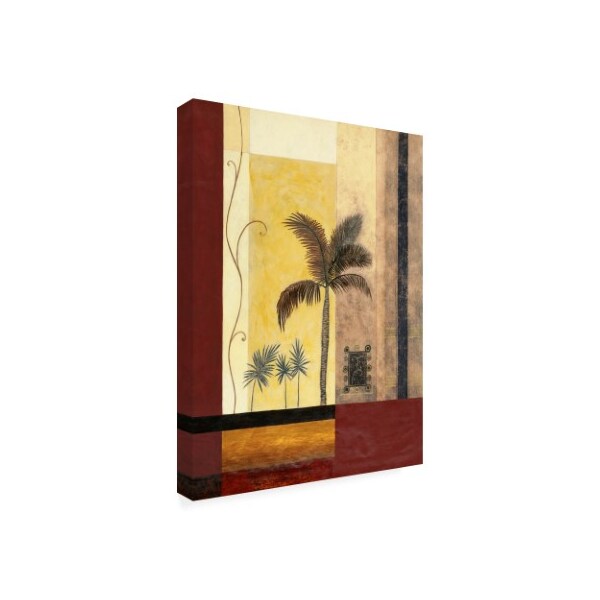Pablo Esteban 'Palm Trees With Rectangles' Canvas Art,24x32
